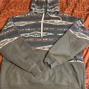 Men's Ariat distressed hooded sweatshirt Aztec